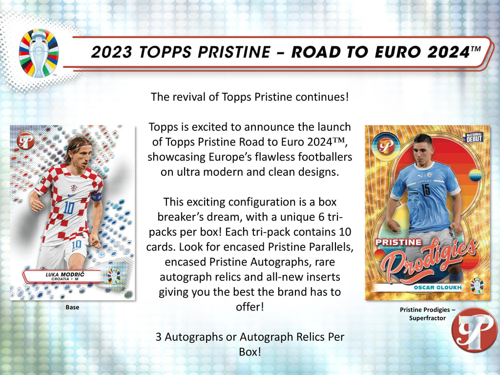 2023 Topps Pristine Road to Euro 2024 Soccer Hobby Box Ronaldo