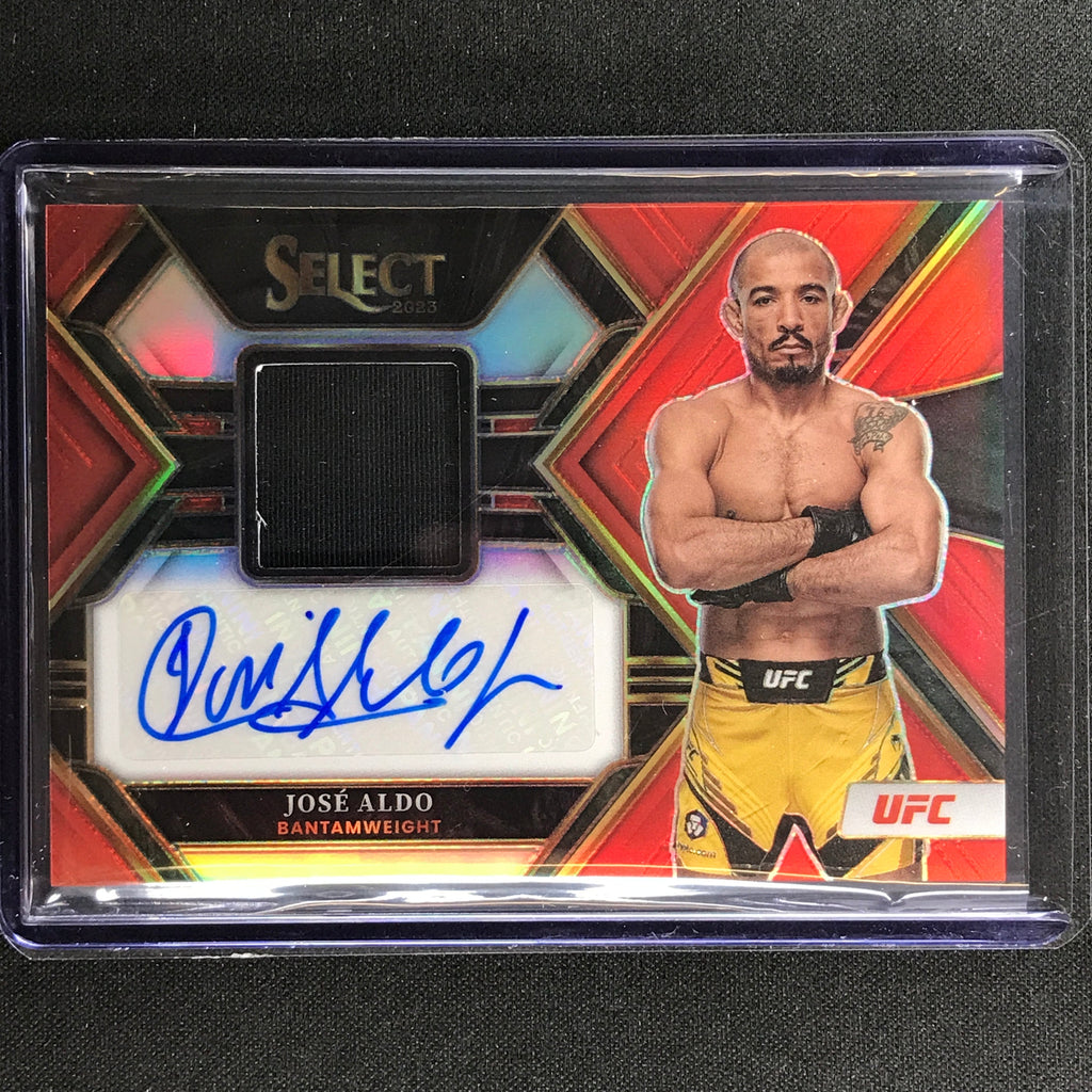 2023 Select UFC JOSE ALDO Autographed Memorabilia Relic Auto Red