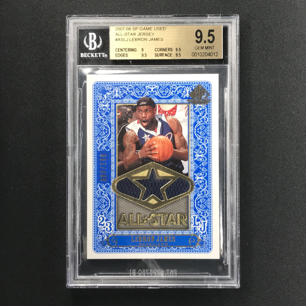 2007-08 SP Game Used LEBRON JAMES All Star Jersey 80/199 BGS 9.5