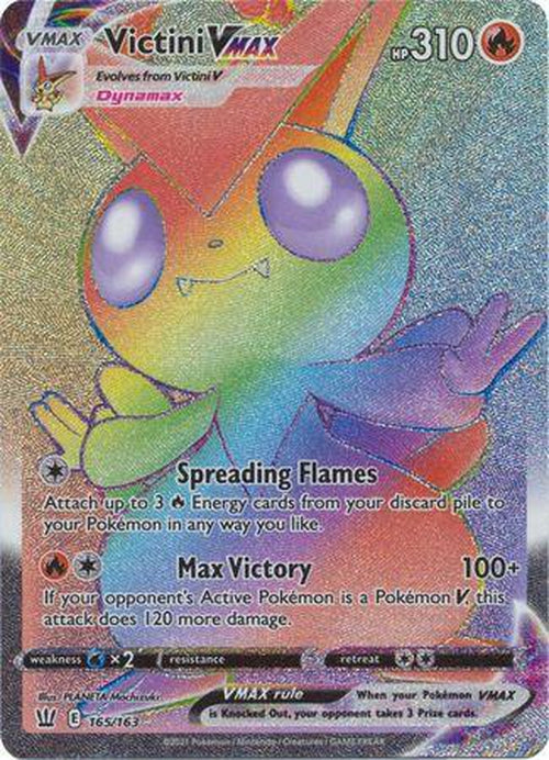 Hyper Rare Victini Vmax 165163 Battle Styles Cherry Collectables