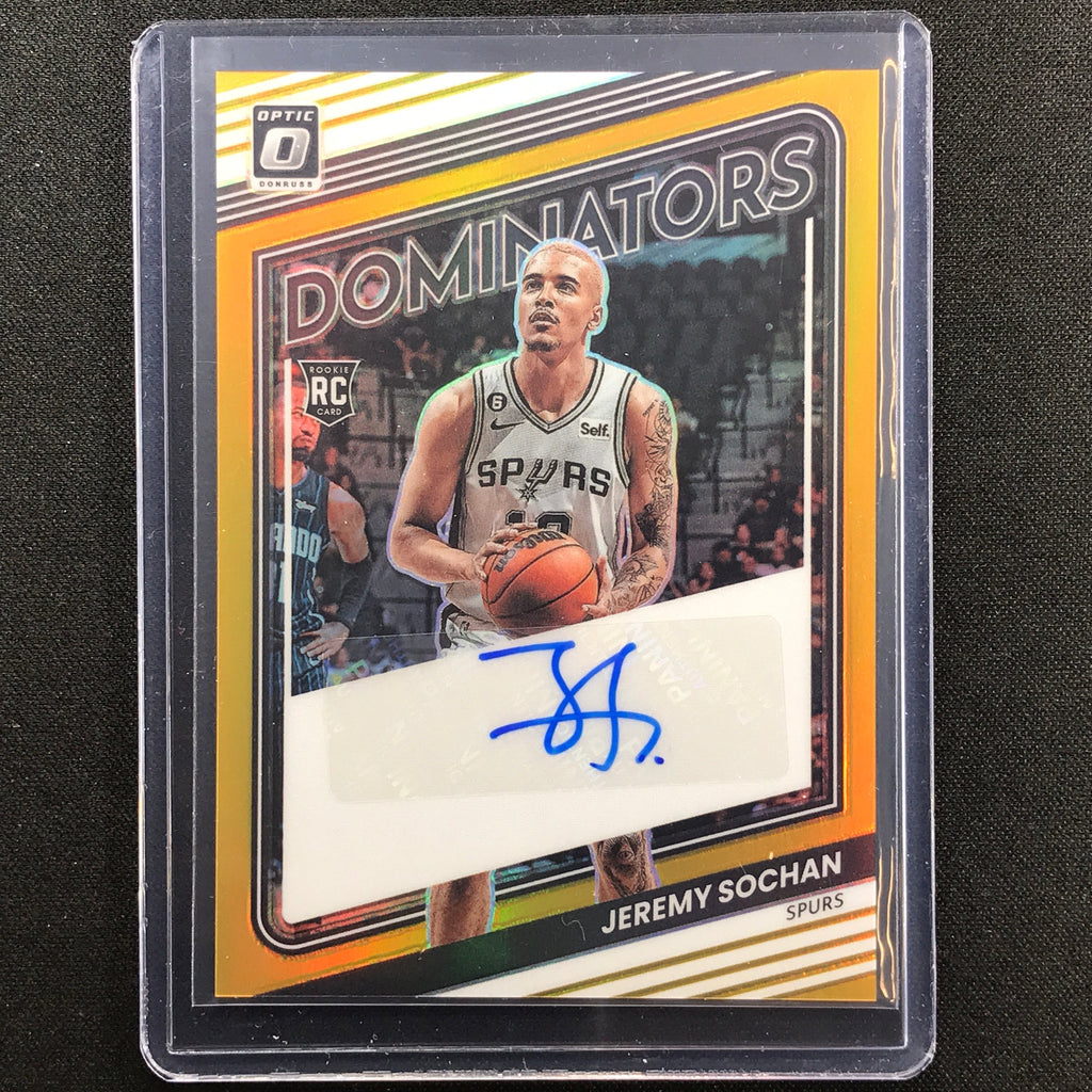 2022-23 Donruss Optic JEREMY SOCHAN Dominators Signatures Rookie Auto Gold  7/10