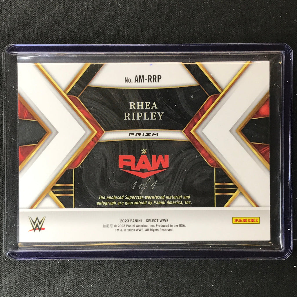 2023 Select Wwe Rhea Ripley Autographed Memorabilia Relic Patch Auto B ...