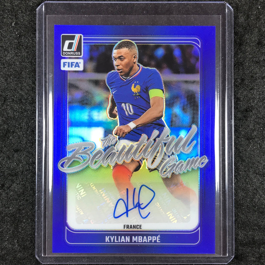 Image Kylian Mbappé image beautiful image beautiful image beautiful image beautiful image beautiful image beautiful image beautiful image beautiful - 2024-25 Donruss Soccer KYLIAN MBAPPE The Beautiful Game Auto Blue ...