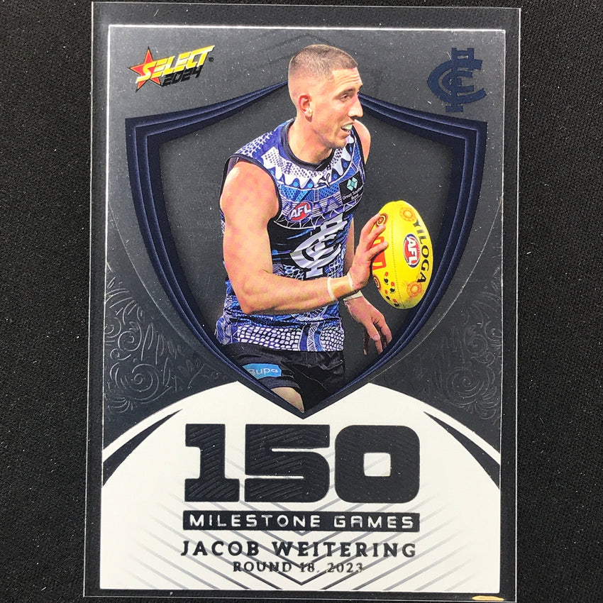 2024 Footy Stars JACOB WEITERING Milestone Games Hobby 135/240 #21 ...