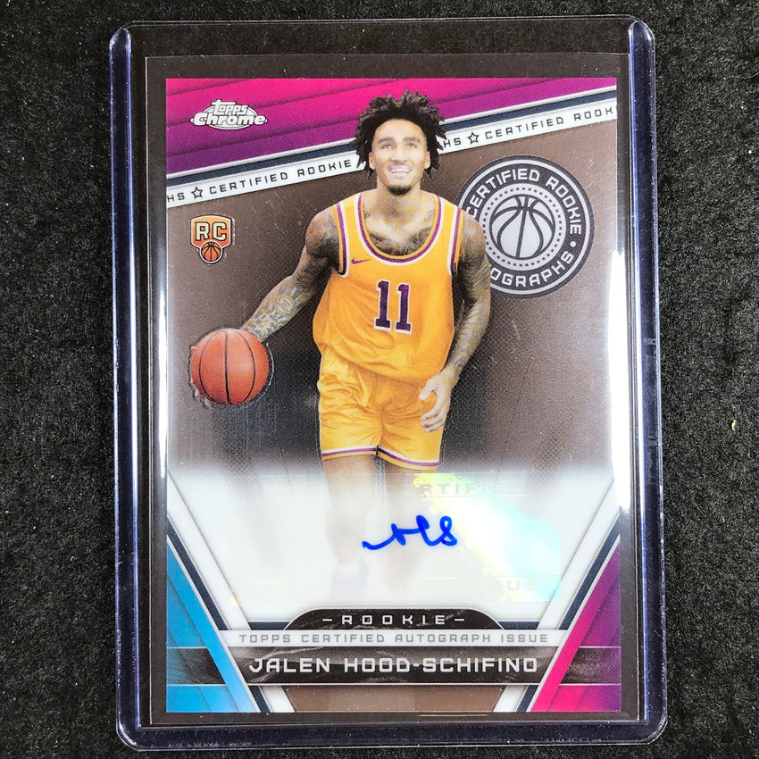 2023-24 Topps Chrome Basketball JALEN HOOD-SCHIFINO Certified Rookie Auto #JHS