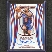 2023-24 Immaculate LATRELL SPREWELL Sophisticated Signatures Auto Red 9/25