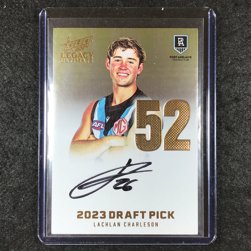 2024 Select AFL Legacy Ultimate LACHLAN CHARLESON Draft Pick Signatures 31/85