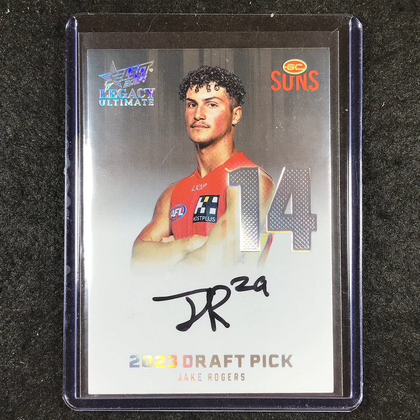 2024 Select AFL Legacy Ultimate JAKE ROGERS Draft Pick Signatures Platinum 22/40