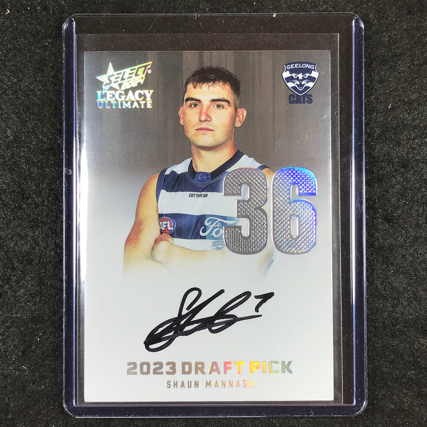 2024 Select AFL Legacy Ultimate SHAUN MANNAGH Draft Pick Signatures 12/40 #36