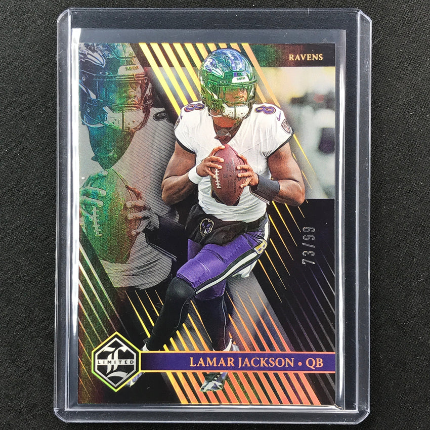 2023 Limited Football Lamar Jackson Base Gold Spotlight 73/99