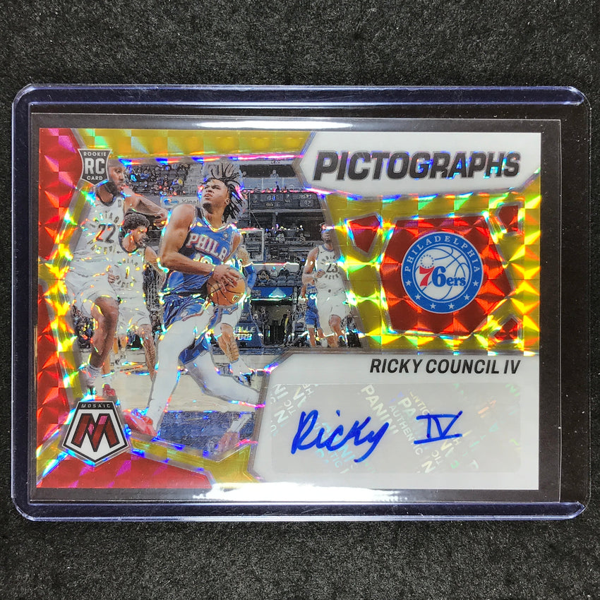 2023-24 Mosaic RICKY COUNCIL IV Pictographs Rookie Auto Choice #RCF