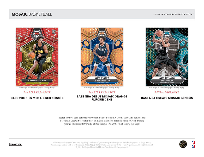 2023-24 Panini Mosaic Basketball Blaster Box