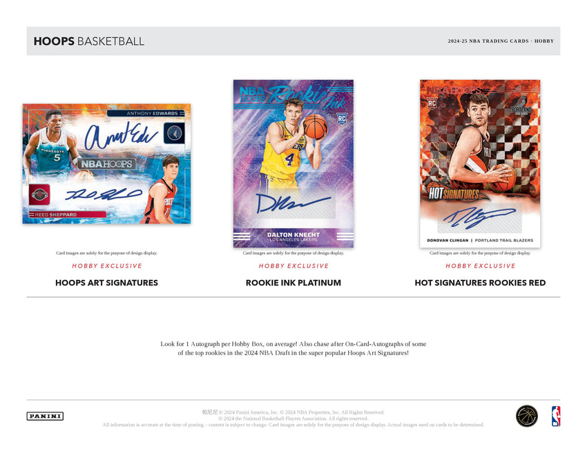 2024-25 Panini Hoops Basketball Hobby Box (Pre Order)