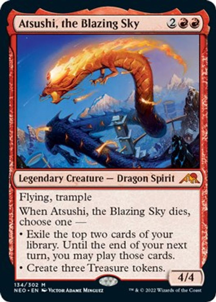 Atsushi, the Blazing Sky 134/302 - Mythic Kamigawa Neon Dynasty ...