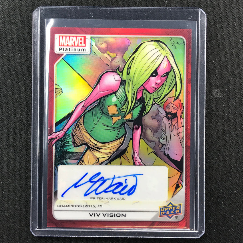 2023 Marvel Platinum Viv Vision Mark Waid High Series Base Creator Auto Red #156