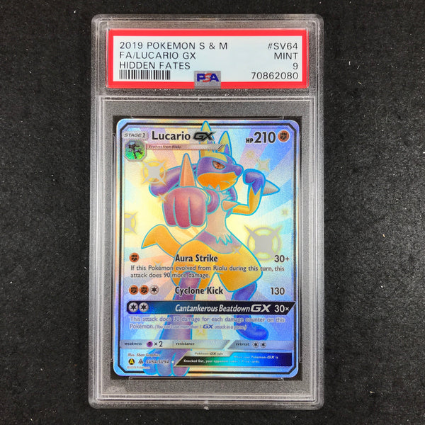 Pokemon SV64/SV94 Lucario Hidden Fates high quality PSA 10 Gem Mint