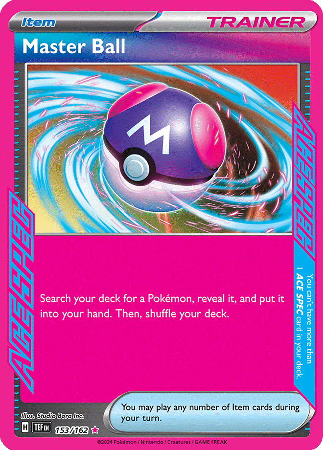 153/162 - Master Ball - ACE SPEC Rare Temporal Forces