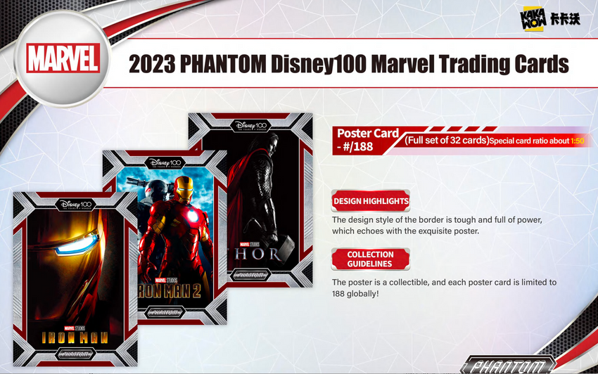 2023 Kakawow Phantom Disney 100 Marvel Trading Cards Hobby