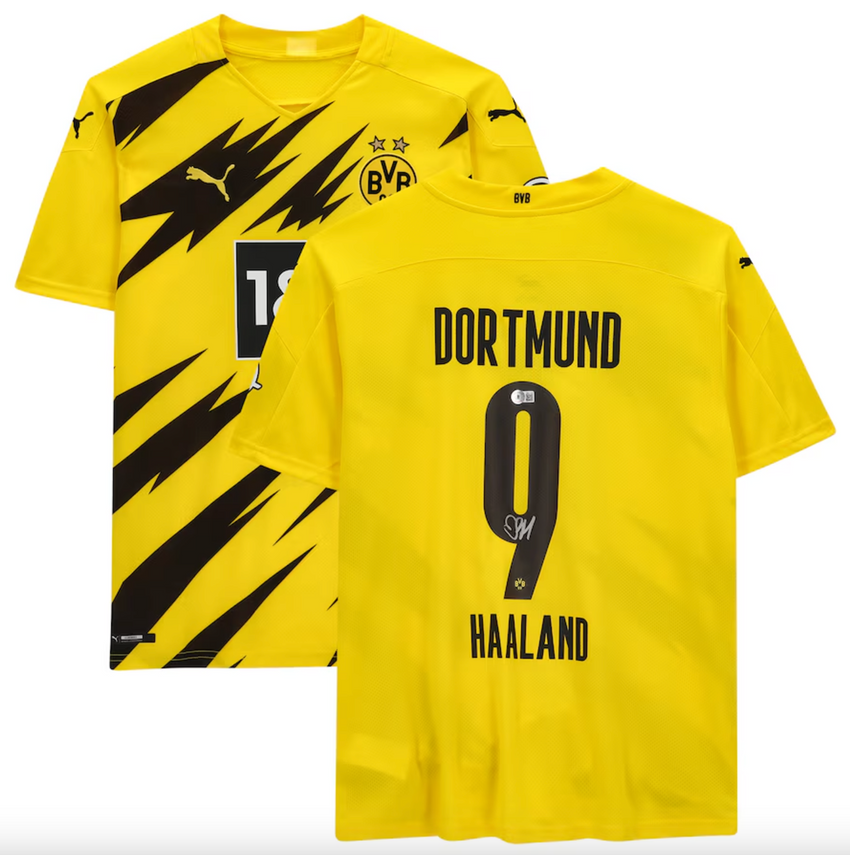 Fanatics Authentic Erling Haaland Borussia Dortmund Autographed Puma Yellow Jersey