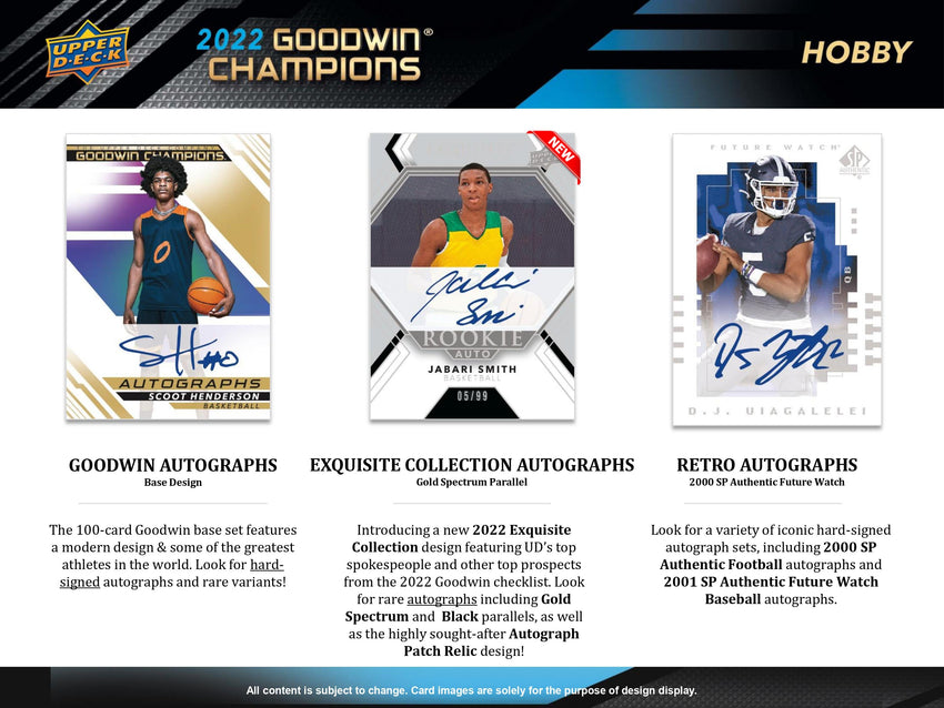 2022 Upper Deck Goodwin Champions Hobby Box