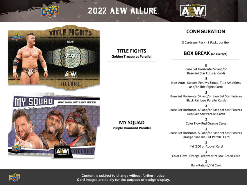 2022 Upper Deck AEW Allure Wrestling Hobby Box