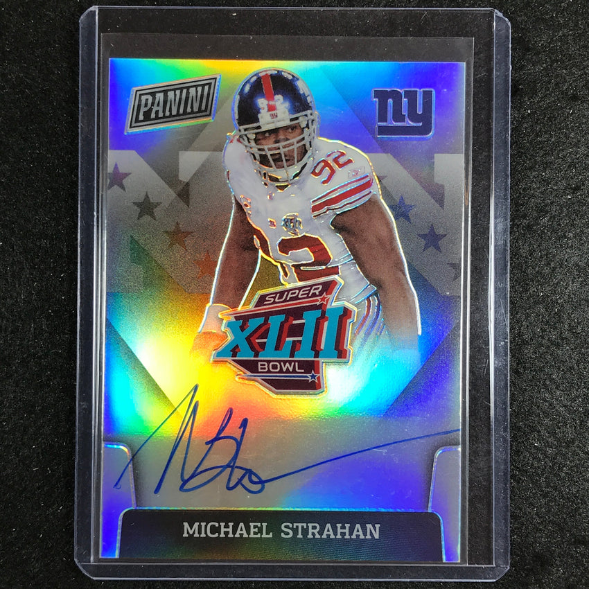 2023 Phoenix Football Michael Strahan Super Bowl Signatures Prizm Auto No Ms