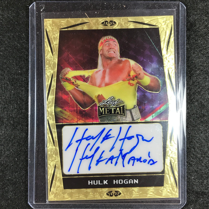 2024 Leaf Metal Legends Hulk Hogan Inscriptions Auto Super Prismatic Gold 1/1