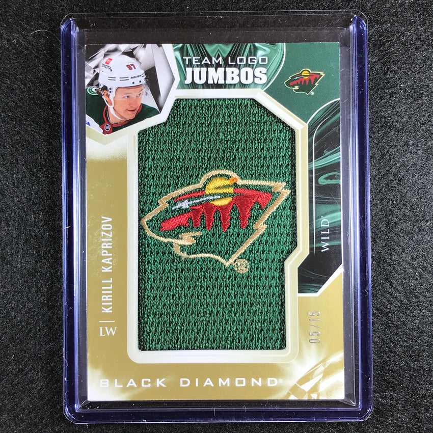 2022-23 Black Diamond Nhl Kirill Kaprizov Team Logo Manufactured Relic Gold 5/15