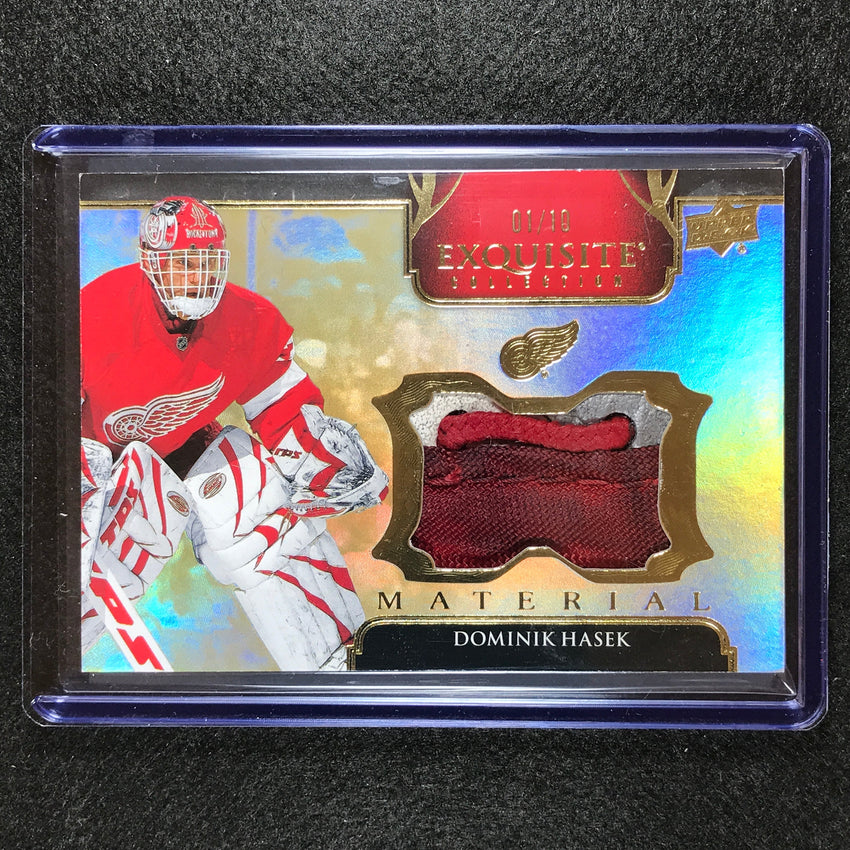 2022-23 Black Diamond Nhl Dominik Hasek Exquisite Material Relic Patch Gold 1/10