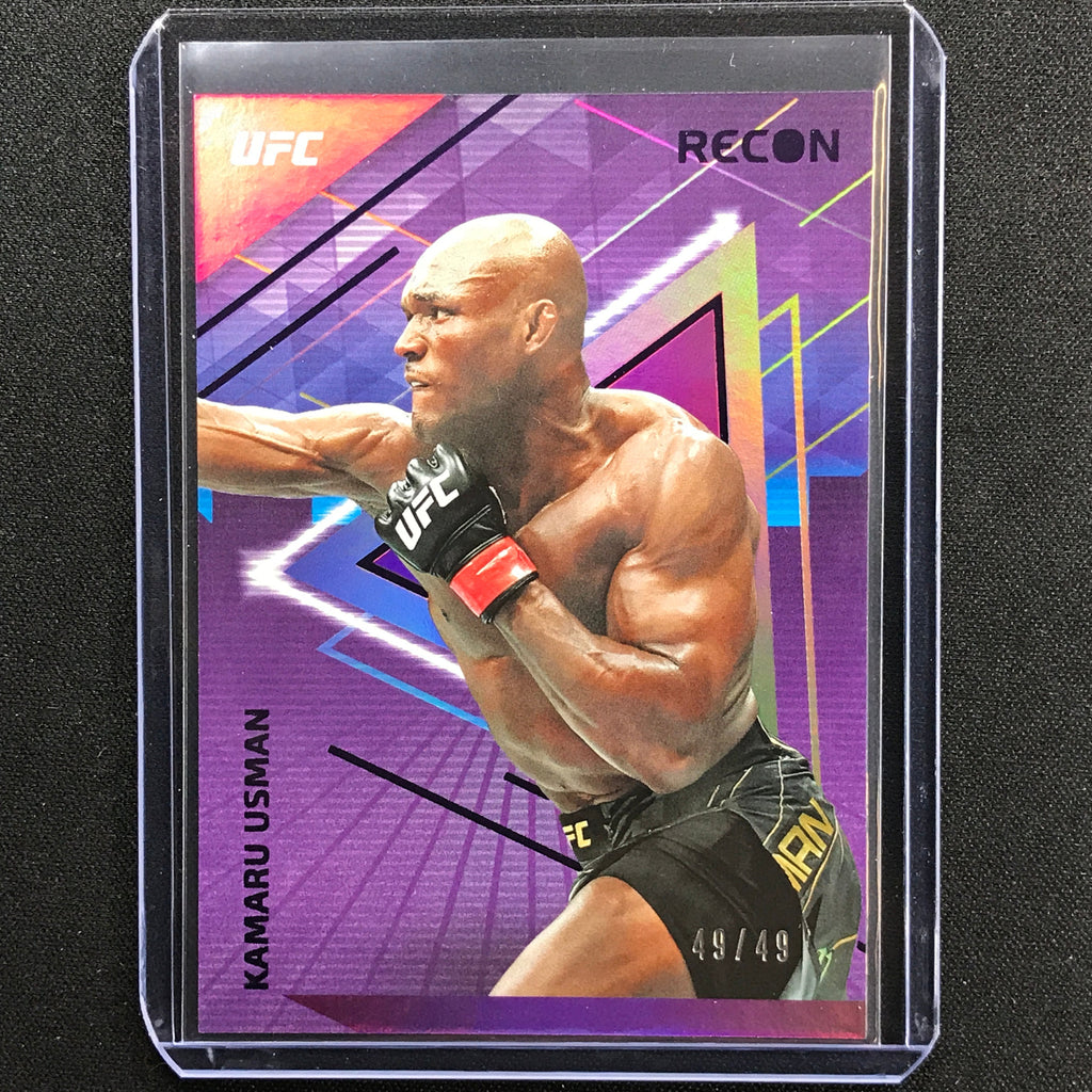 2022 Chronicles KAMARU USMAN Recon Purple 49/49 – Cherry Collectables