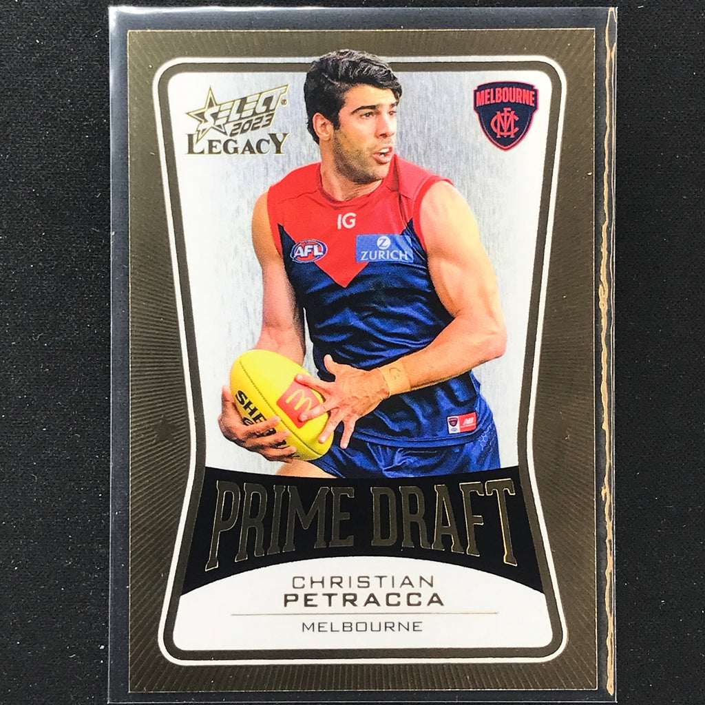 2023 Legacy Afl Christian Petracca Prime Draft 79/100 – Cherry Collectables