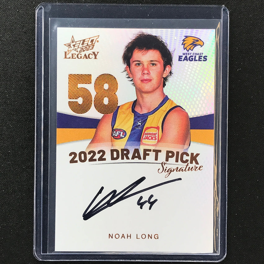 2023 Legacy Afl Noah Long 2022 Draft Pick Signature Auto Copper 34/175