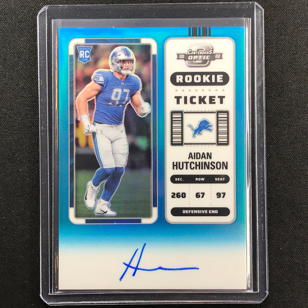 2022 Contenders Optic Aidan Hutchinson Rookie Ticket Rps Auto Teal 43 ...