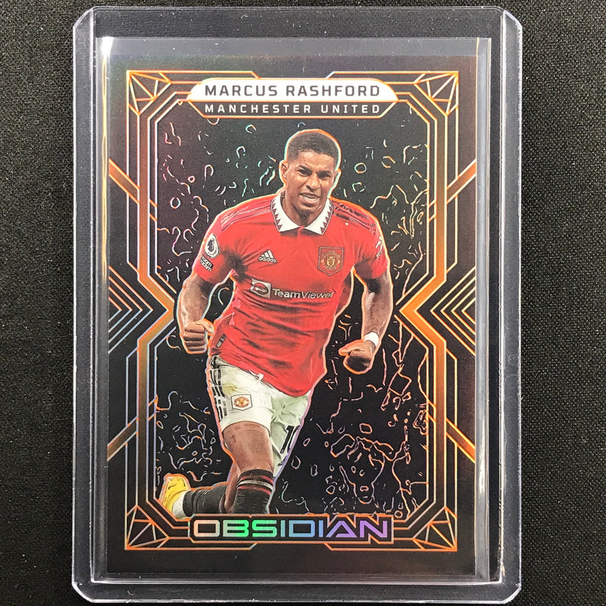 2022-23 Obsidian Marcus Rashford Base Electric Etch Orange 19/40