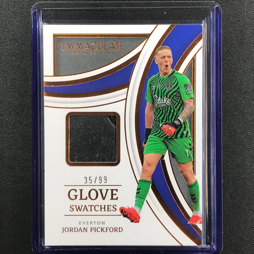 2022-23 Immaculate Jordan Pickford Glove Swatches Patch Relic Bronze 35/99