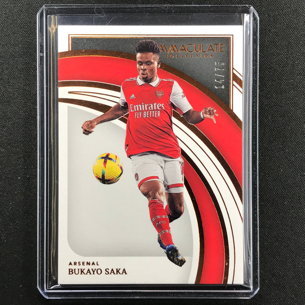 2022-23 Immaculate Bukayo Saka Base Bronze 14/75 – Cherry Collectables