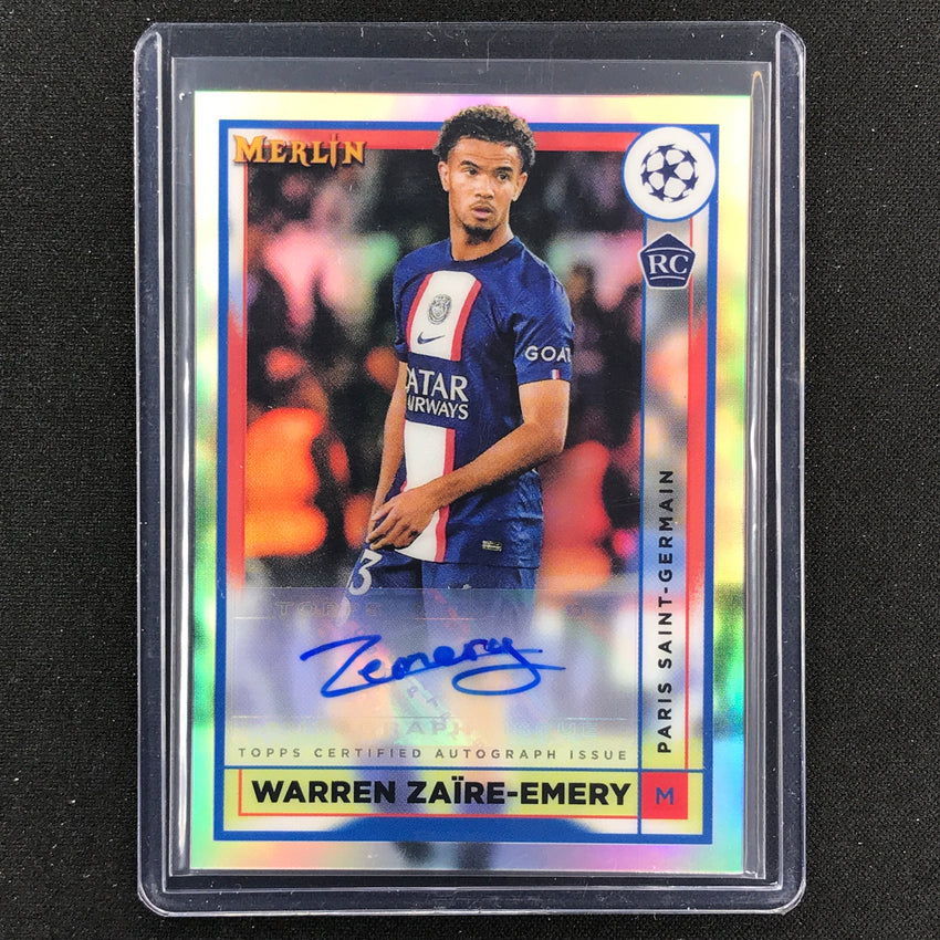 2022-23 Merlin Chrome UEFA WARREN ZAIRE-EMERY Rookie Base Auto