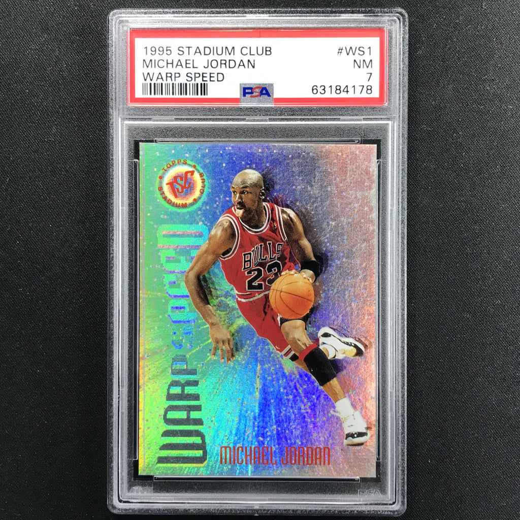 1995-96 Stadium Club MICHAEL JORDAN Warp Speed #WS1 PSA 7 (178 ...