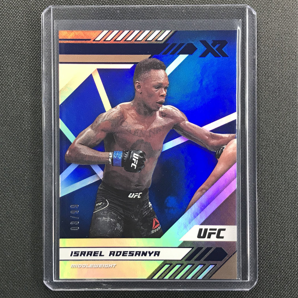 2021 Chronicles ISRAEL ADESANYA XR Blue 3/99 – Cherry Collectables