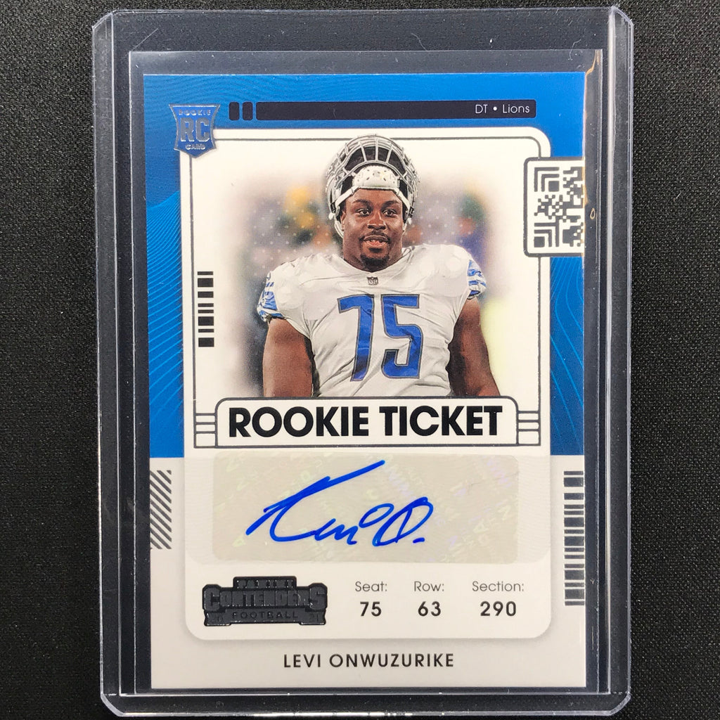 2021 Contenders LEVI ONWUZURIKE Rookie Ticket Auto #165 (B) – Cherry ...