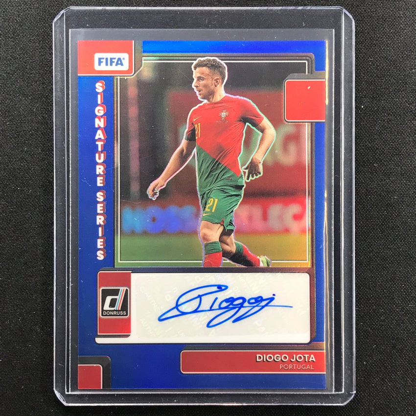 2022-23 Donruss Fifa Diogo Jota Signature Series Auto Blue 7/99