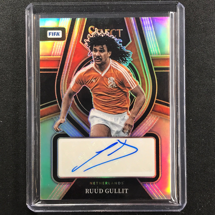 2022-23 Select Fifa Ruud Gullit Select Signatures Auto Silver Prizm No Rgu