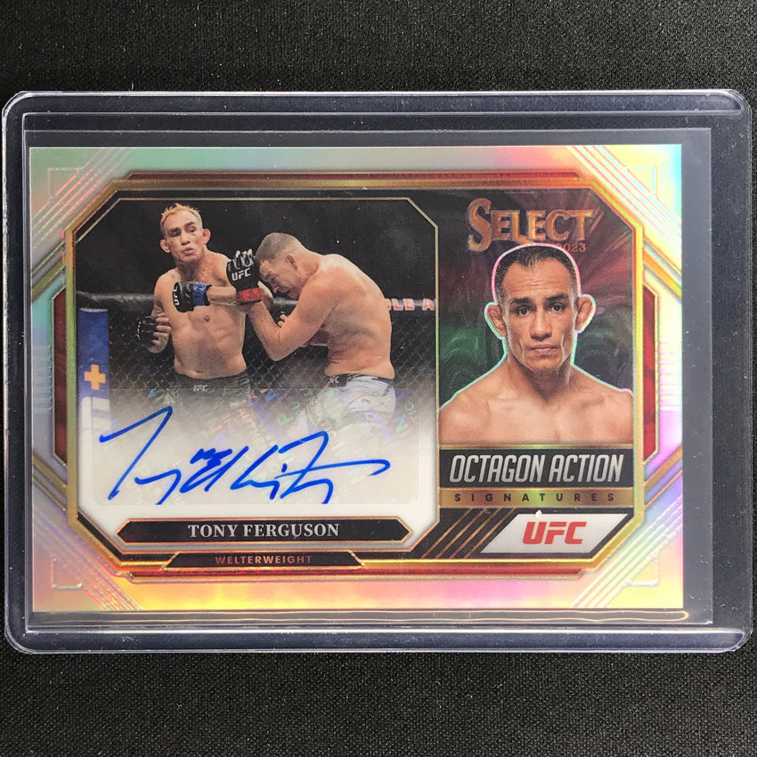 2023 Select Ufc Tony Ferguson Octagon Action Signatures Auto Silver Pr 