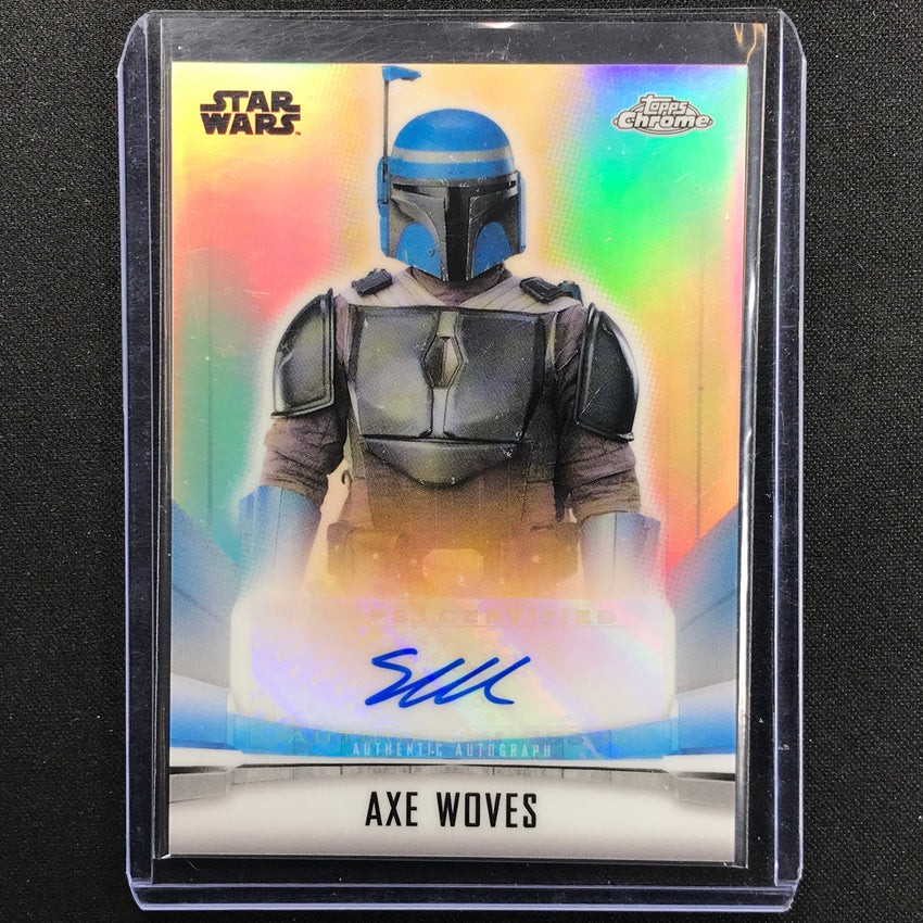 2022 Chrome Star Wars Mandalorian Beskar Simon Kassianides As Axe Woves Auto No Sk