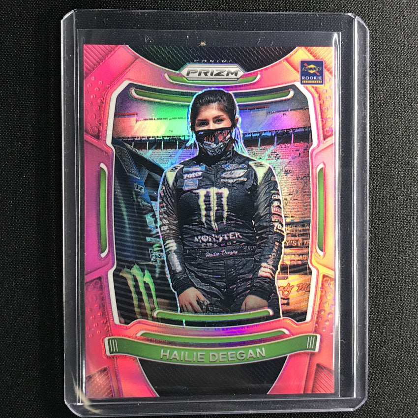 2021 Prizm Racing Hailie Deegan Rookie Contender Pink 46/50