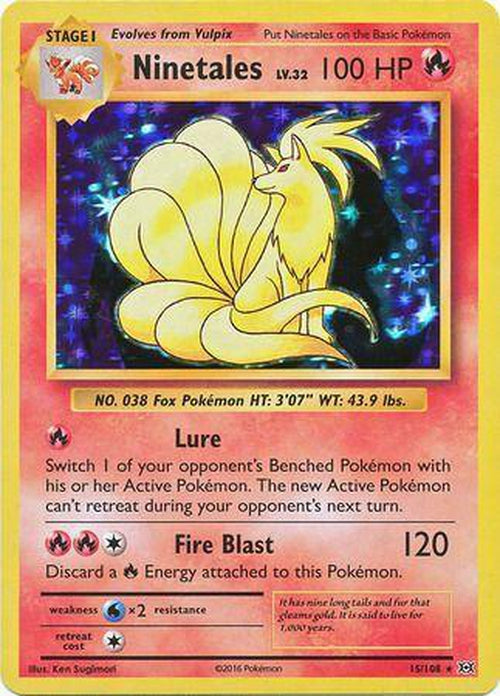 Ninetales - 15/108 - Holo Rare - XY Evolutions-Cherry Collectables