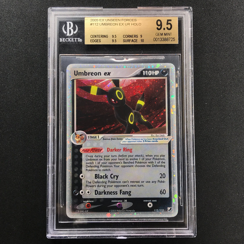 BGS 9.5 Umbreon ex - 112/115 - Holo Rare EX Unseen Forces 725