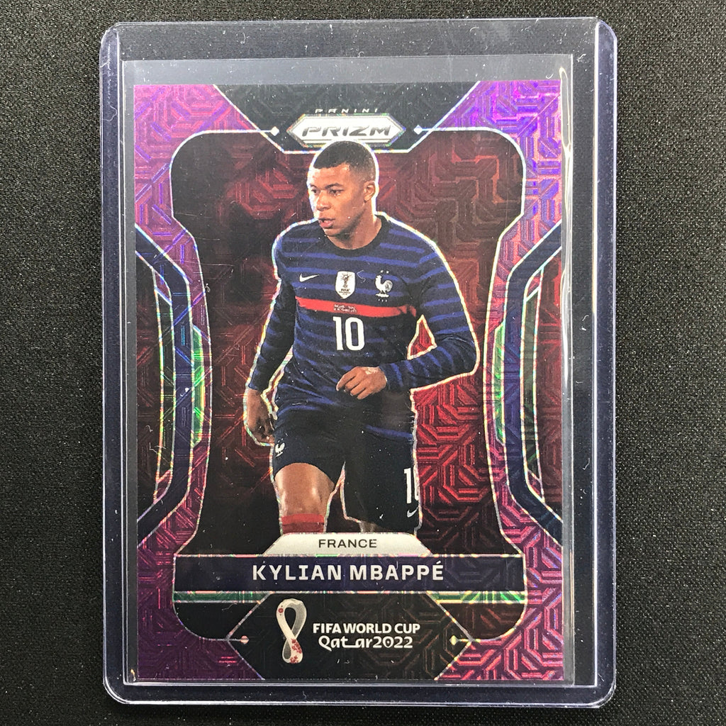 2022 Prizm FIFA World Cup Qatar KYLIAN MBAPPE Purple Mojo 10/49 ...