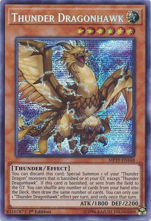 Thunder Dragonhawk - MP19-EN168 - Prismatic Secret Rare 1st Edition-Cherry Collectables