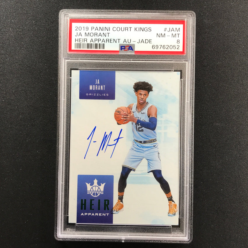 2019-20 Court Kings JA MORANT Heir Apparent Rookie Auto Jade 18/25 PSA ...